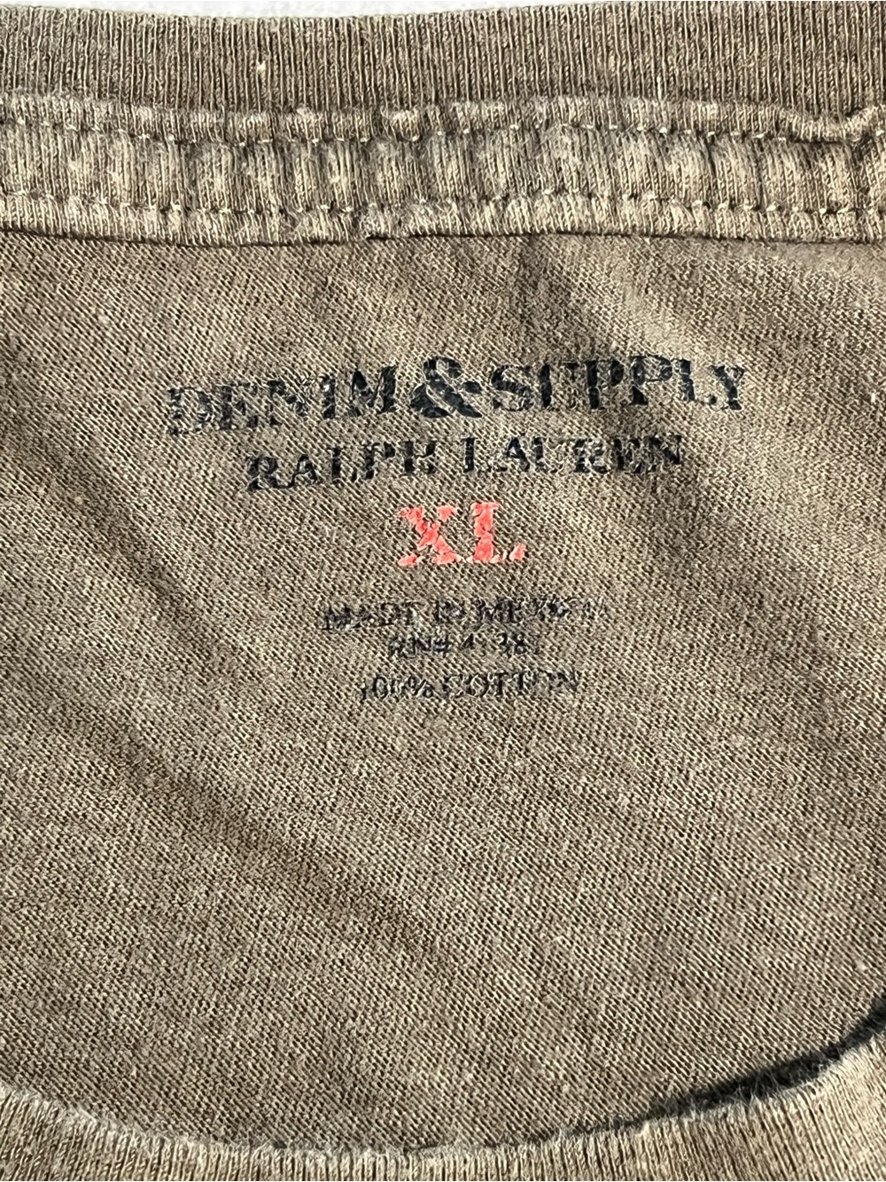 Denim And Supply Ralph Lauren Panther Lightning Bolt Tattoo Men’s XL Olive Green - Picture 7 of 7